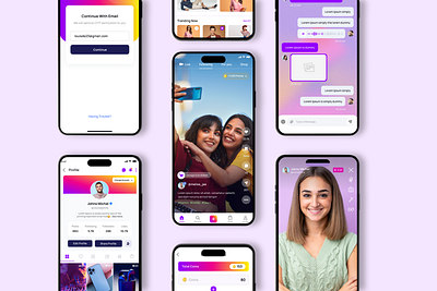 Social Media - Mobile App Design app design figma social media app ui