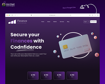 Banking Landing Page banking figma finance landing page prototype ui ux visual design webiste