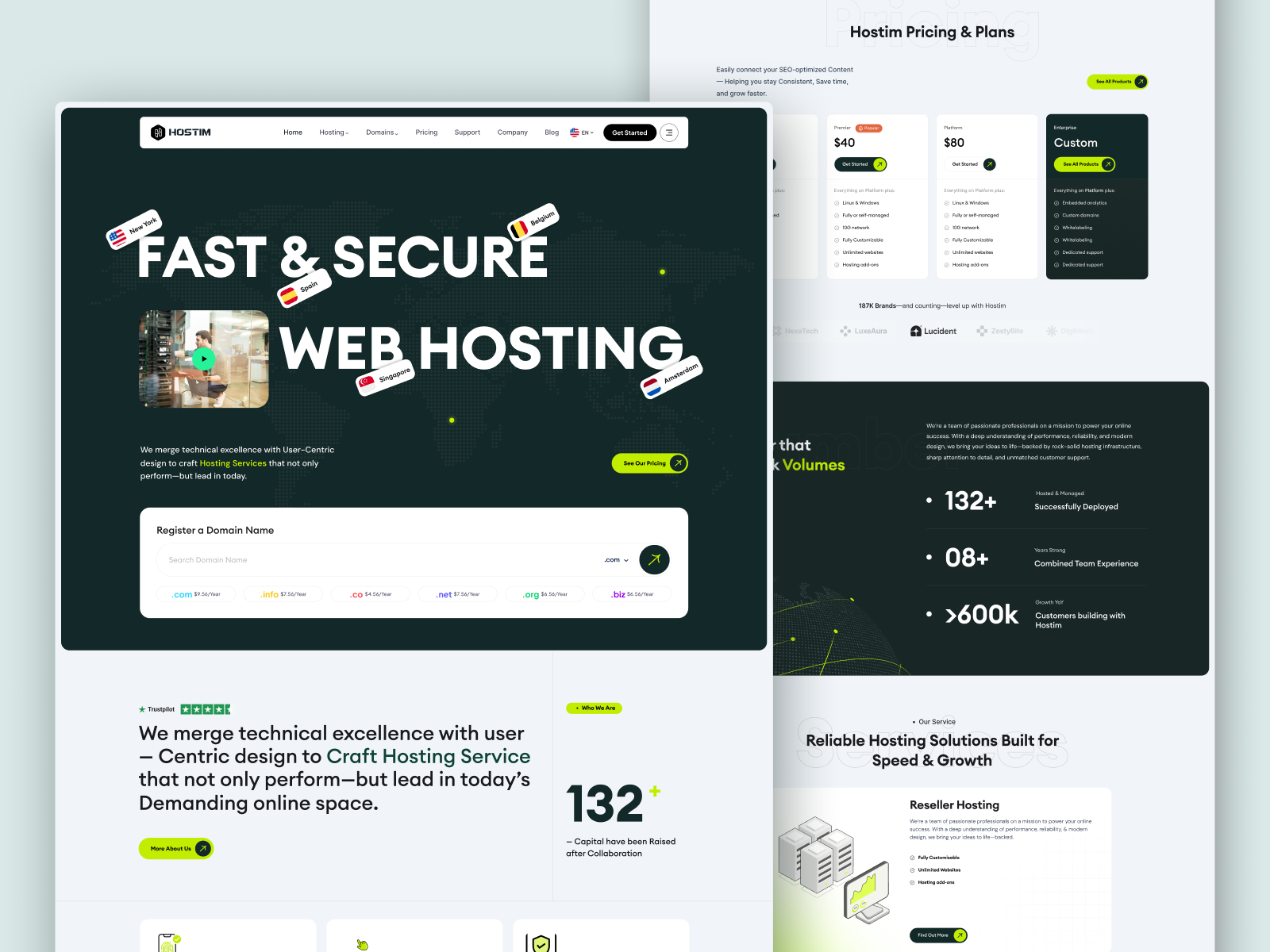 Web Hosting Website Template-2025 | Cloud Server Business domainregistration hosting website hostingwebsite landingpage pricingpage techwebsite uidesign uiux userexperience uxinspiration webdesign webhosting websiteui