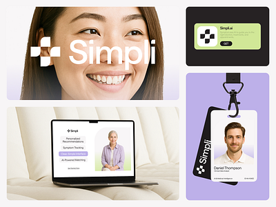 Simpli – Brand Identity Overview ai aihealth aitech appbrand brand branding cross design graphic design health healthcare icon illustration logo logodesign minimal s letter tech technology ui