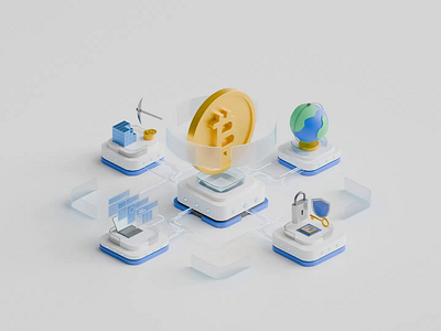 CryptoCore - Cryptocurrency 3D Animation 3d 3d design 3d illustration animate b2b bitcoin blockchain clean crypto crypto currency currency dipa inhouse fintech illustration modern design saas startup