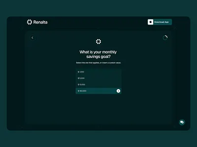 Renalta Desktop app app clean desktop minimal questionnaire quiz ui ux webapp website