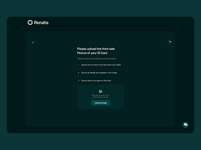 renalta ID upload app clean desktop documents kyx minimal ui upload ux webapp