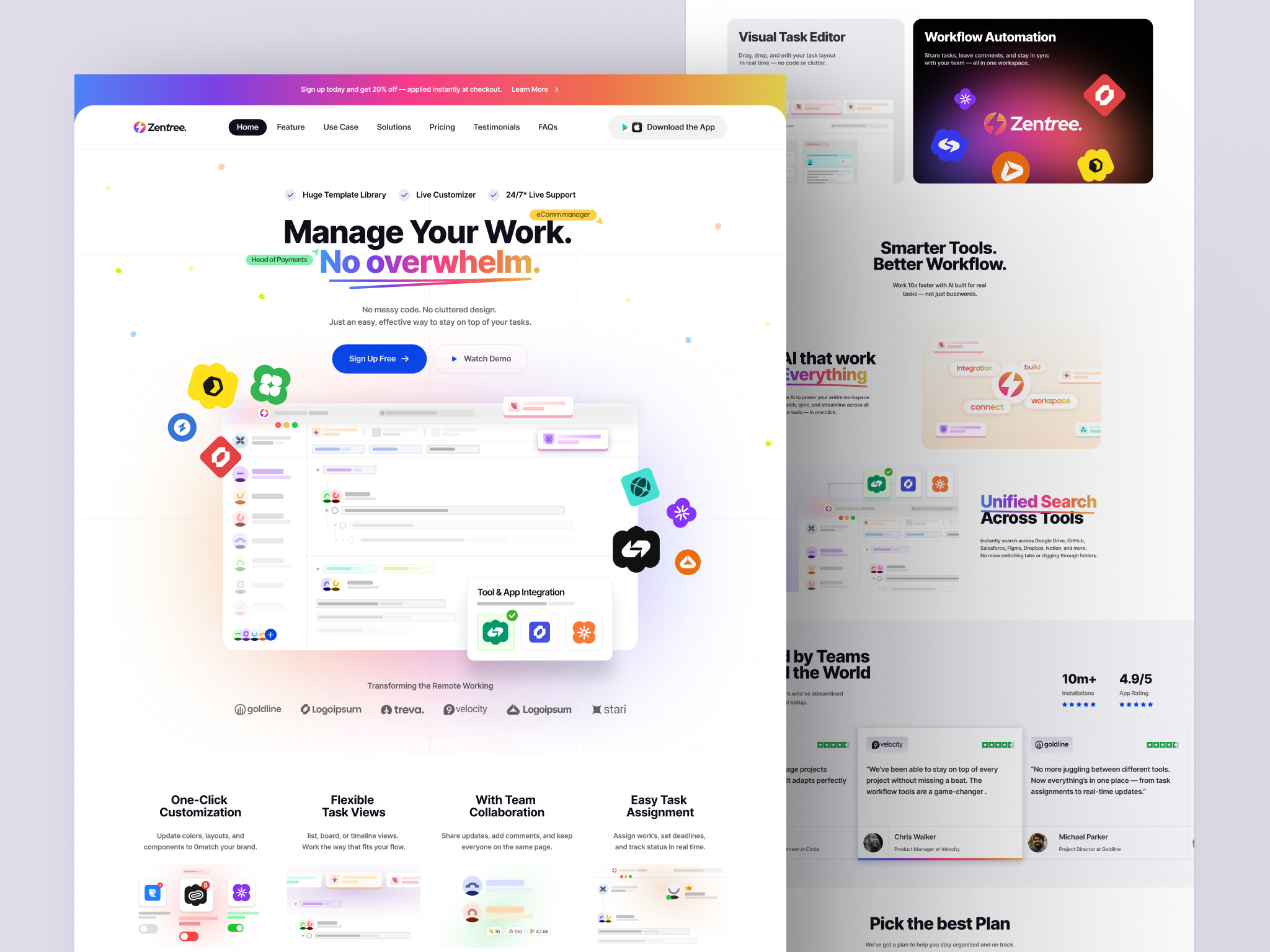 Zentree – SaaS Webflow Template branding dribbble framer website landing page landing page design one page website product website project management saas saas design saas project saas startup website startup design ui ux design uiux webflow saas webflow template webflow website