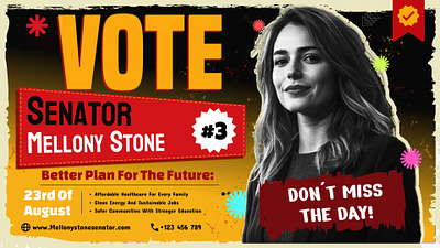 Neobrutalism Campaign Poster graphic design
