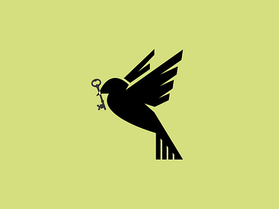 Bird and Key bird branding elegant icon identity key lock logo logomark logotype minimal minimalist modernlogo pet pet animal pet care safety shield symbol vector