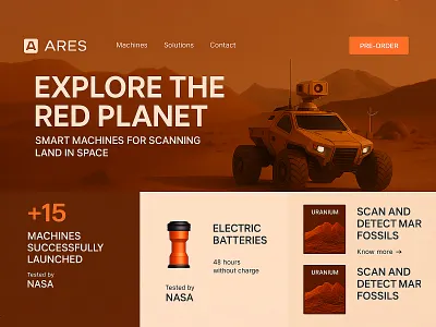 Exploration Rover Landing Page Concept nasa approved