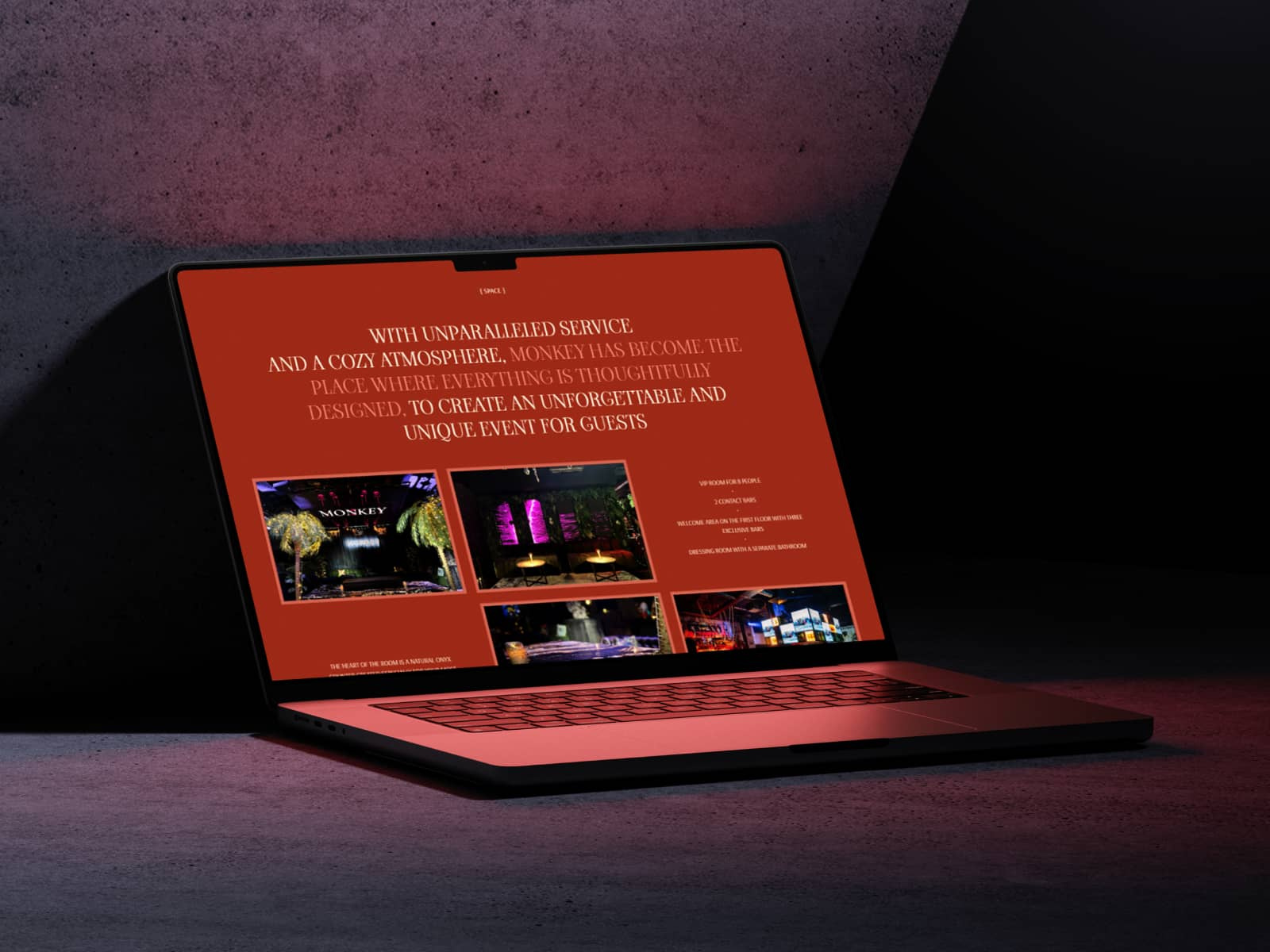 Website for club space branding design event ui ux web webdesign