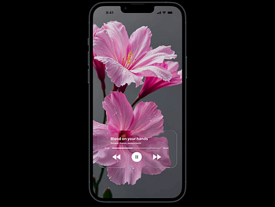 Liquid Glass Music Player UI interface liquidglass mobileapp ui design usicplayer uxui visualdesign