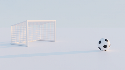Football Field 3d ball blender blender3d cycle field football goal render white
