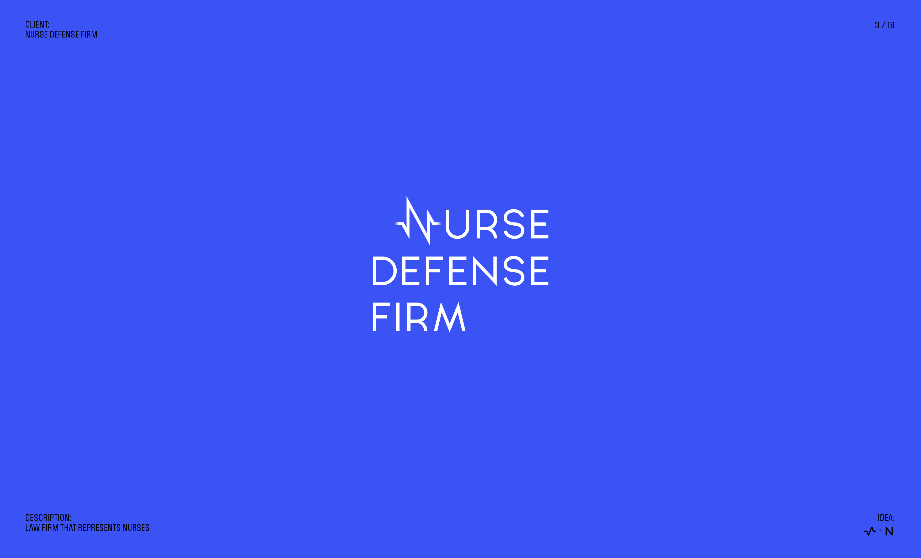 💙 Logo Nurse Defense Firm branding design graphic design identity letter lettering logo logotype typography