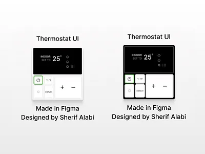 Thermostat UI mibileapp ui