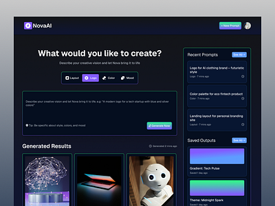Web App AI UI mibileapp ui