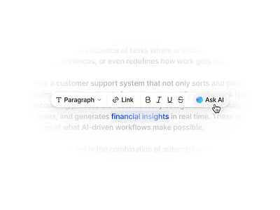 AI Highlight / Text Edit ai document edit glow highlight settings text