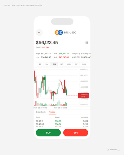 Crypto App Exploration app crypto cryptocurrency design finance fintech mobile app ui ux