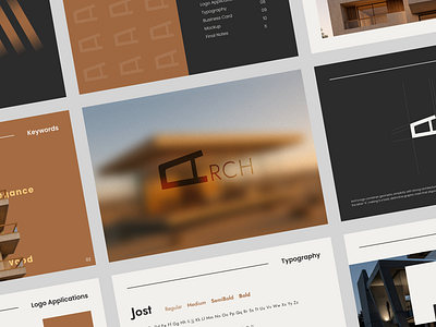 Arch | Brand Book architecture architecture branding brand guidelines brand identity brandbook branding brutalist design color palette design editorial design graphic design identity design layout design logo design minimal architecture modern architecture print design studio branding typography visual identity