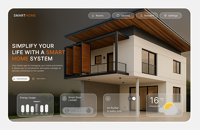 SmartHome Concept smart ui webdesign