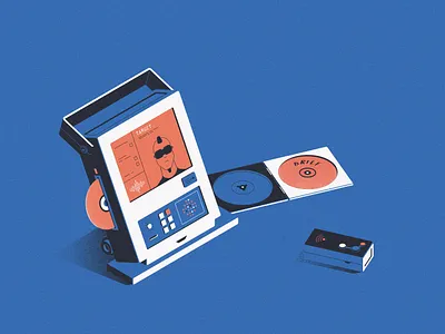 Target concept device disk illustration internet isometric noise old radio target warning wi fi
