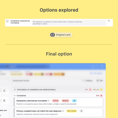 exploring card component options animation card complex medtech ui
