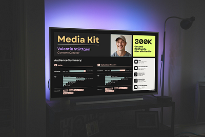 Media Kit for a German Content Creator advertising branding design graphic design marketing media kit minimal presentation social media typography ui