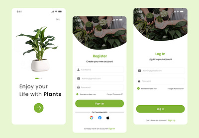 Plant- Mobile Application applications concept e commerce figma mobile plant uiux