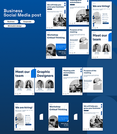 Business Social Media post business corporate figma minimalist design social media design