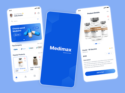 💊 Medimax – Your Trusted Medicine Companion appdesign branding creativedesign design figma illustration moderndesign prototype ui uidesign ux uxdesign