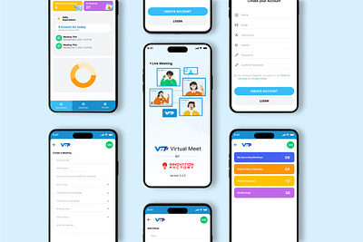 Virtual Meeting - Mobile App Design design figma live meeting mobile app ui virtual