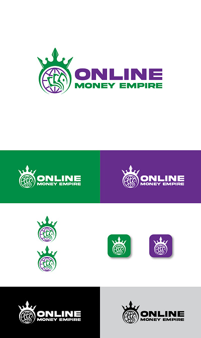 Online Money Empire Logo Design cash flow branding