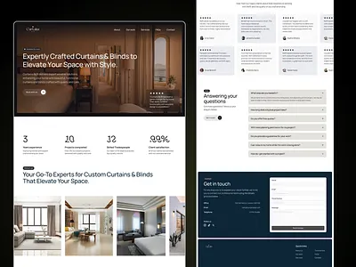 Curtains by IR – Modern Interior Framer Template 🌿 branding framer framer website furniture graphic design illustration interior design logo template ui vector web design