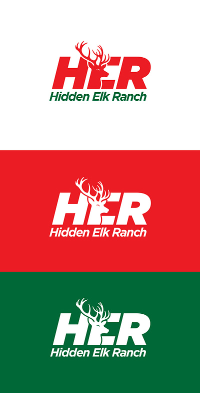 Hidden Elk Ranch Logo Design rural business logo