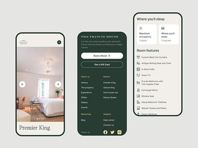 The Francis House responsive website app app design application application design booking design hotel ios live live website mobile mobile app responsive responsive website ui user experience user interface ux web