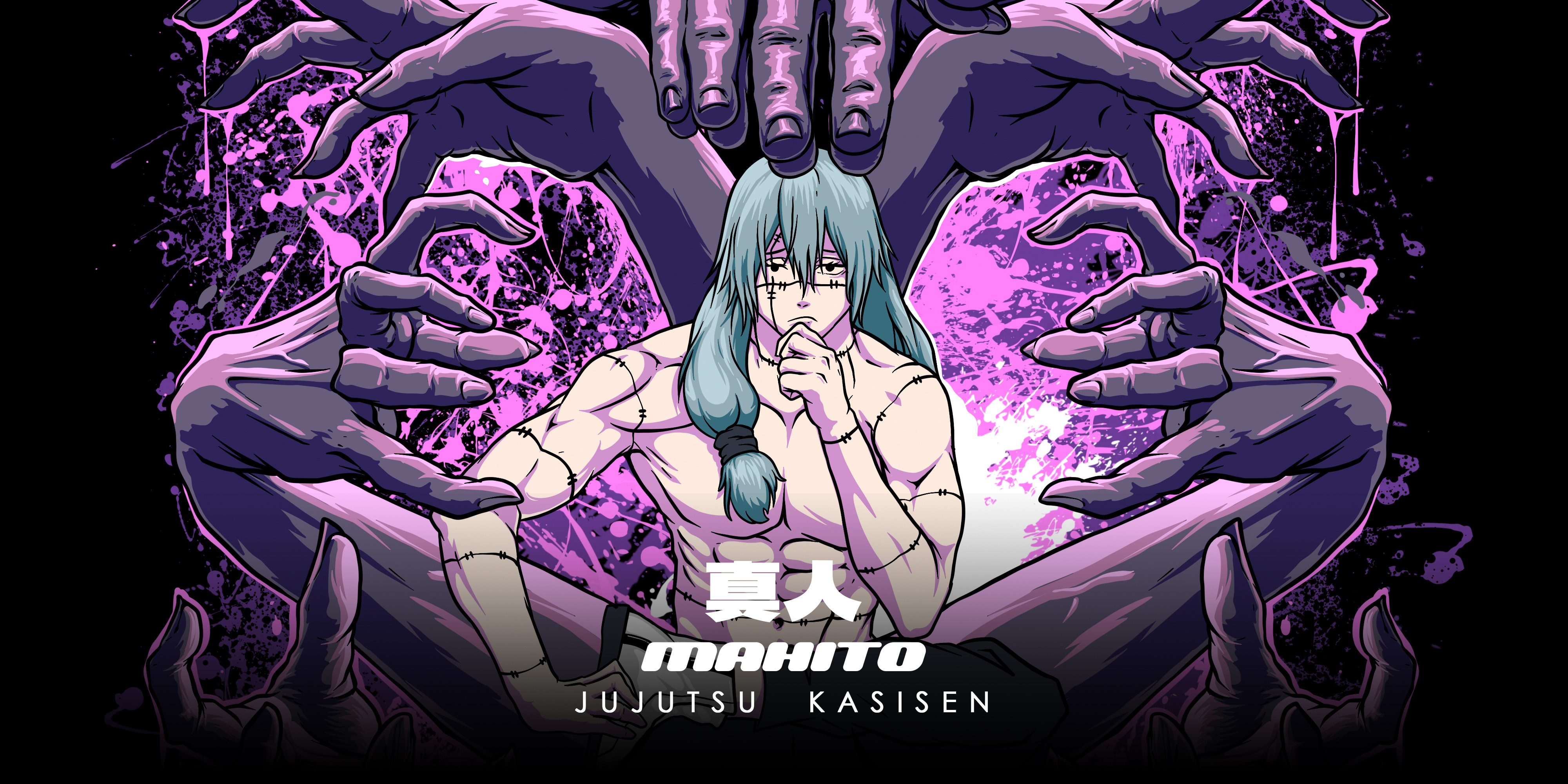MAHITO - JUJUTSU KAISEN anime anime art anime fanart anime streetwear fanart graphic design illustration jujutsukaisen mahito