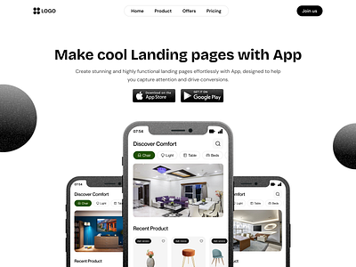 Clean Landing Page Hero for App Promotion appdesign apppromotion cleanui design dribbbleshot figmadesign herosection interfacedesign landingpage minimaldesign mobileappui mobilefirst ui uiux