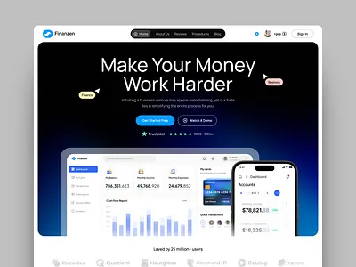 SaaS Finance - Landing Page banking finance financial website fintech fintech landing page fintech website landing page landing page design product design saas saas finance saas landing page saas website startup ui ux web design website design