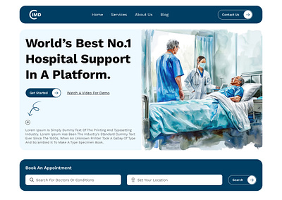 Healthcare Landing Page | Medical Website | Hospital | Doctor design doctorapp dribbbleshots healthcareui hospitallandingpage medicalwebsite typography ui uidesign uxdesign webdesign