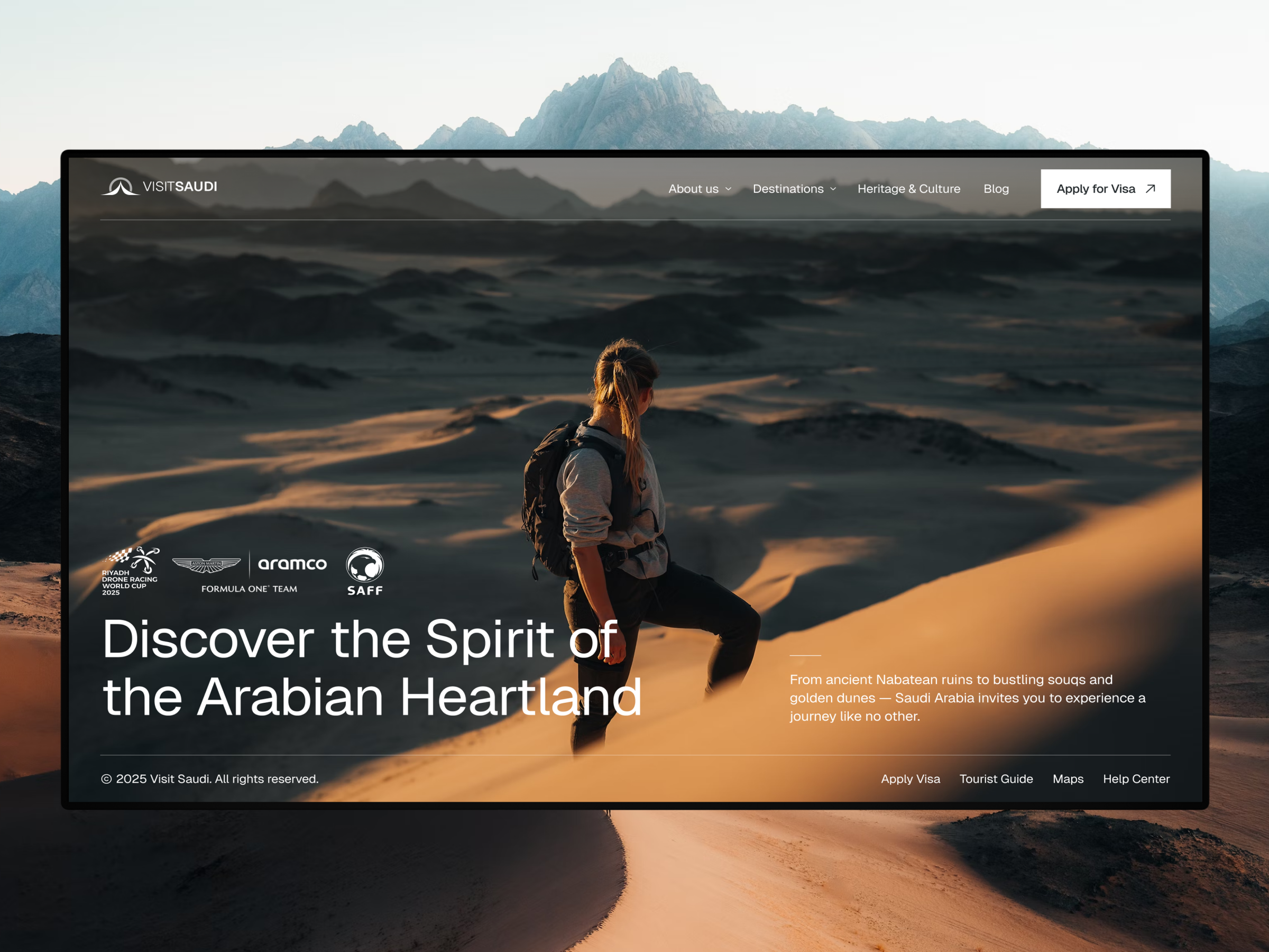Visit Saudi – Tourism Landing Page 🕌✨ company profile landing page saudi arabia tourism tourism website travel travel website web design