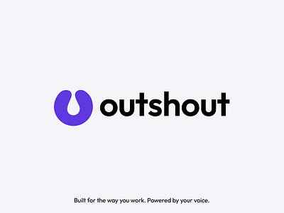 OutShout Logo Light bold brand design brand identity brand identity design brand system branding clean logo logo design logo type logo wordmark logotype loud modern product saas tech technology visual identity wordmark