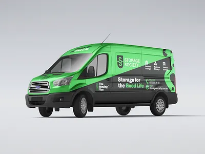 Vehicle Branding For a Storage Company playful design