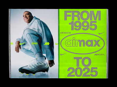 Nike Air Max '95 - Legacy & Future Campaign aurmax brand branding clean layout company brand design footswear landing page modern modern design nike product product showcase sportswear ui ux web design