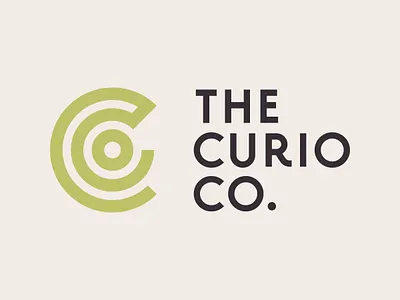 The Curio Collective Primary Logo brand identity brand mark branding design graphic design logo mark monogram the curio co type vector visual identity