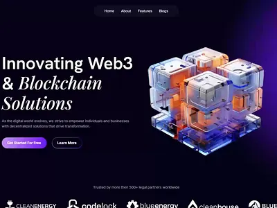 BlockFlow - Web3 startups and Blockchain related website blockchain crypto figma template framer template web design web3 webflow template