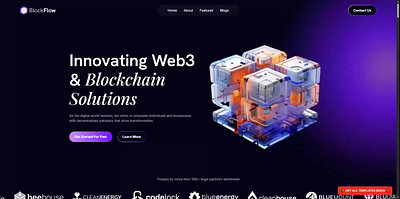 BlockFlow - Web3 startups and Blockchain related website blockchain crypto figma template framer template web design web3 webflow template