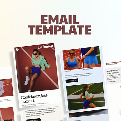 FITNESS EMAIL TEMPLATE DESIGN branding ecommercedesign email marketing email template emailautomation emailmarketing klaviyo klaviyo email marketing shopify workflow