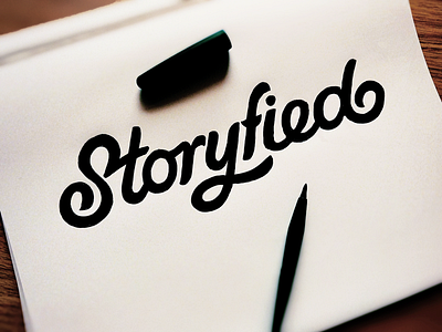 Storyfied agency calligraphy charming curly custom elegant flow fun lettering logo premium process real script sketch story storytelling tv unique video