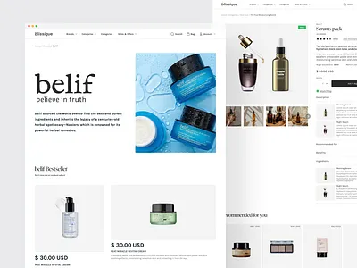 Blissique - Modern E-commerce Design for Clean Beauty Brands beautyecommerce brandpage cleanui conversiondesign dribbbledesign ecommerce ecommerceui ecommerceux figmaecommerce minimaliststore modernwebdesign onlinestore pdpdesign productdetailpage productpage shopifydesign uiuxdesign userexperience uxcasestudy webshop