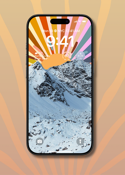Phone Wallpaper - Sun rays (digital collage) abstract design digital collage graphic design
