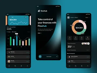 Fintech Mobile App UI Design app design banking crypto defi design digital wallet figma design financial app fintech mobile app payment app payment gateway product design saas statistics ui ux uxisrat wallet app
