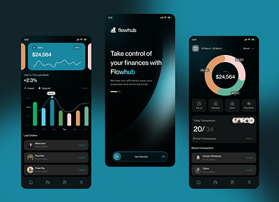 Fintech Mobile App UI Design app design banking crypto defi design digital wallet figma design financial app fintech mobile app payment app payment gateway product design saas statistics ui ux uxisrat wallet app