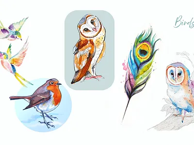 Collection of Animal Illustrations animals art children childrens book greetings cards hand painted illustration watercolor